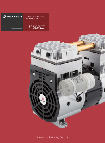 Pransch Oil-less Piston Vacuum Pumps — V Series cover